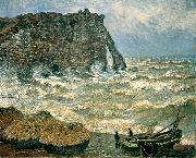 Stormy Sea in Etretat, Claude Monet